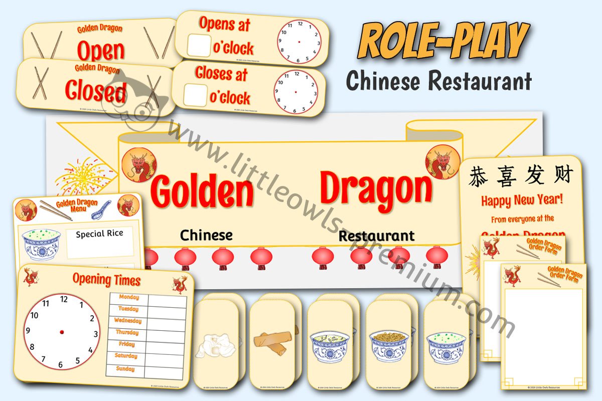 CHINESE RESTAURANT DRAMATIC ROLE PLAY PACK (Updated for 2023)