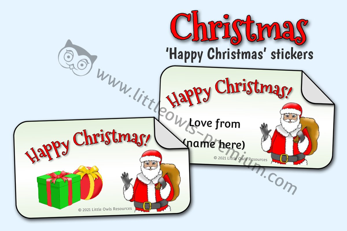 GIFT STICKERS - HAPPY CHRISTMAS!