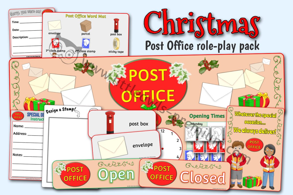 CHRISTMAS POST OFFICE ROLE PLAY PACK (Updated 2022)