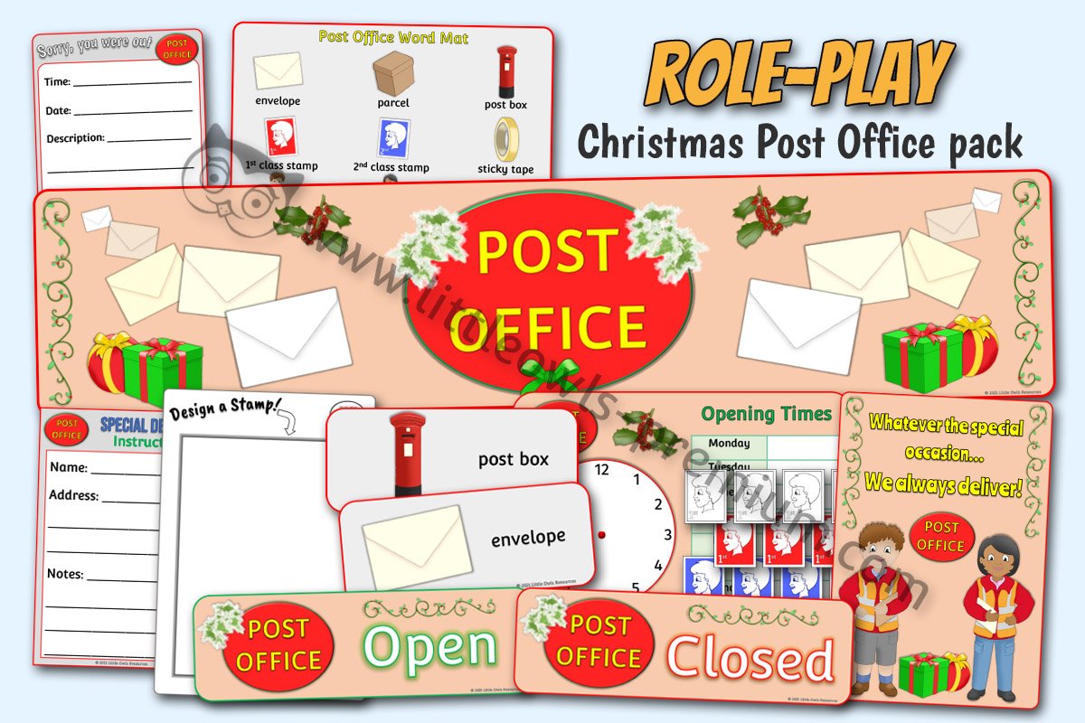 CHRISTMAS POST OFFICE ROLE PLAY PACK (Updated 2022)