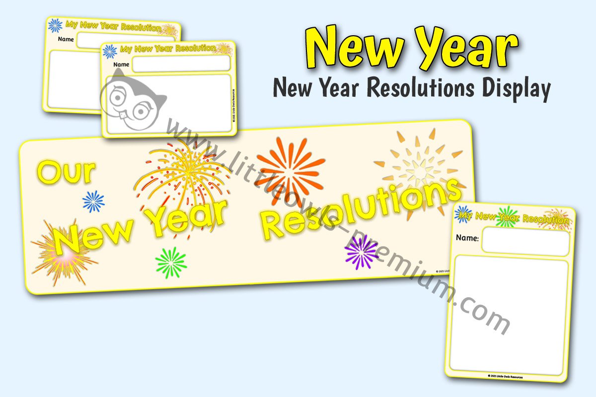 NEW YEAR RESOLUTIONS DISPLAY