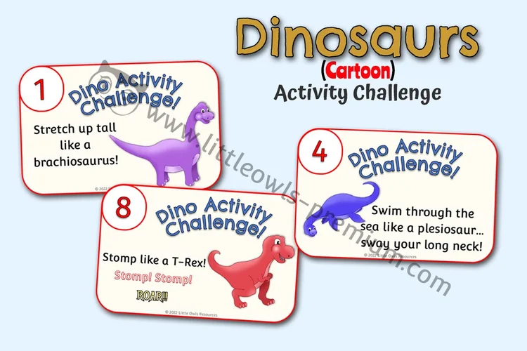 Dinosaur Movement Challenges — Cartoon cover