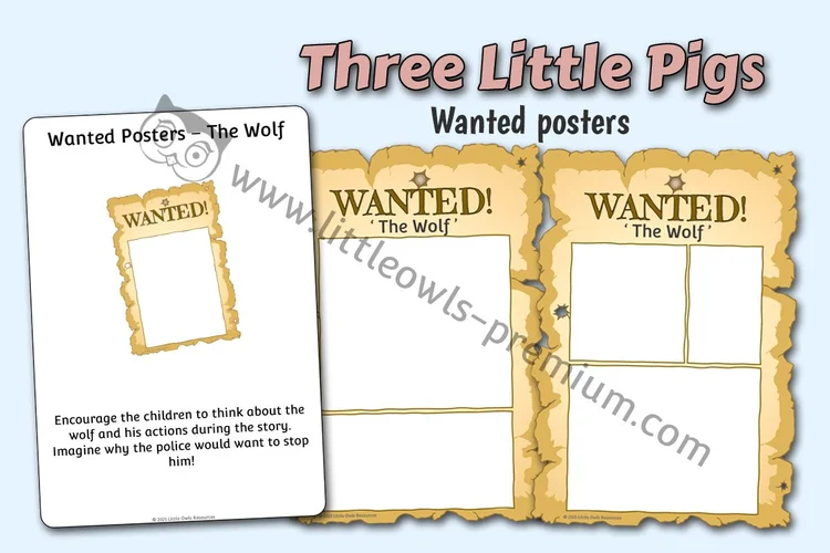 Three Little Pigs — Wolf Wanted Posters cover