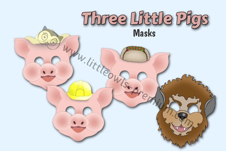 Three Little Pigs — Role-Play Masks cover
