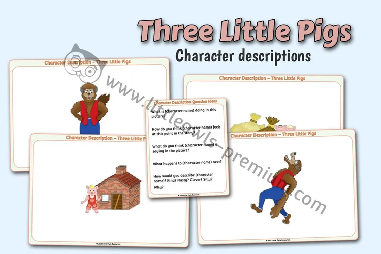 Three Little Pigs — Character Descriptions cover