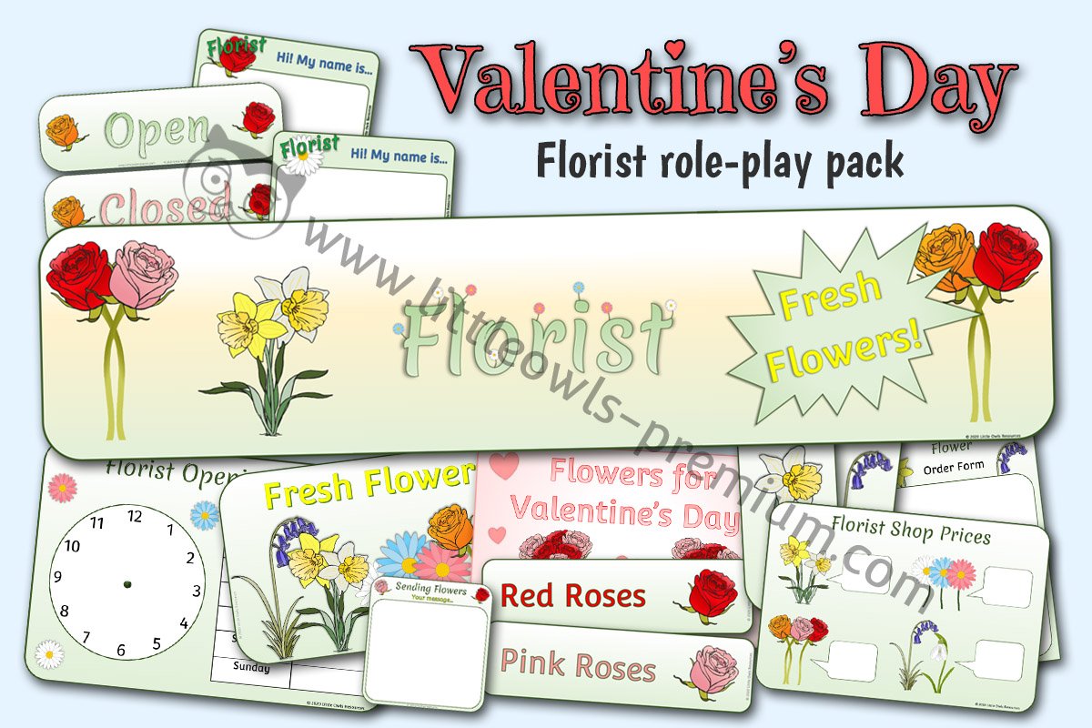 FLORIST/FLOWER SHOP DRAMATIC ROLE PLAY PACK