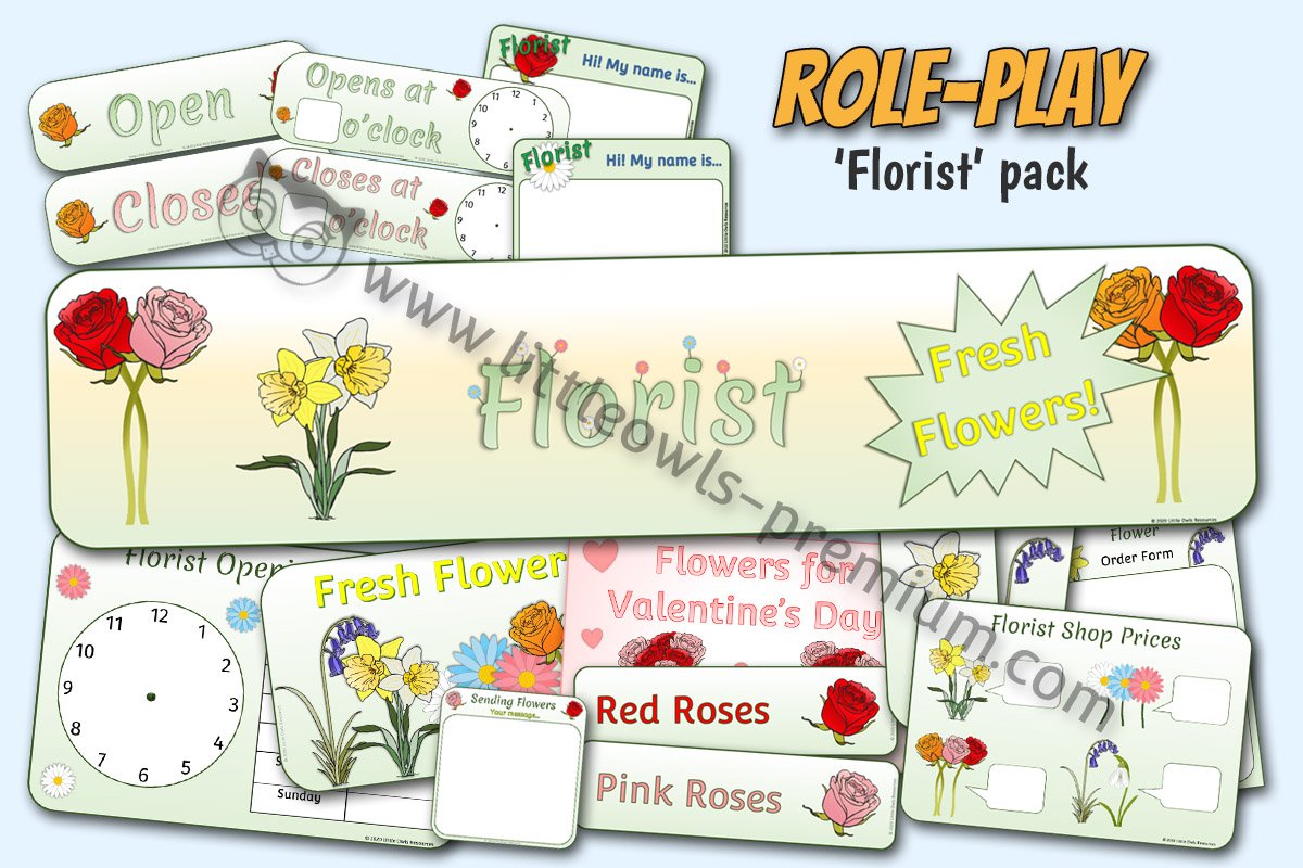 FLORIST DRAMATIC ROLE PLAY PACK