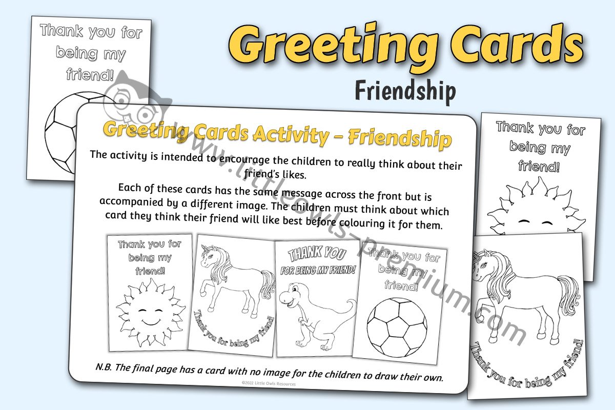 ‘THANK-YOU FOR BEING MY FRIEND!' CARDS