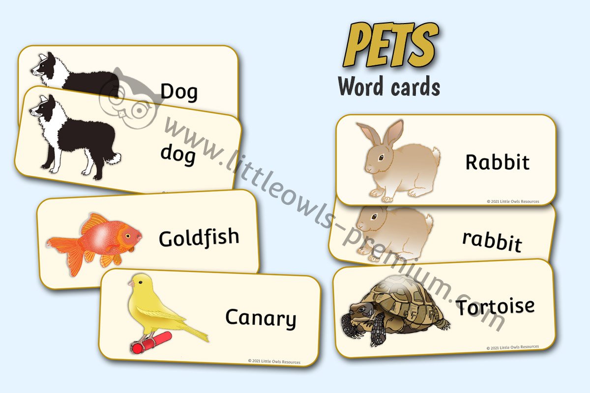 PET WORD CARDS