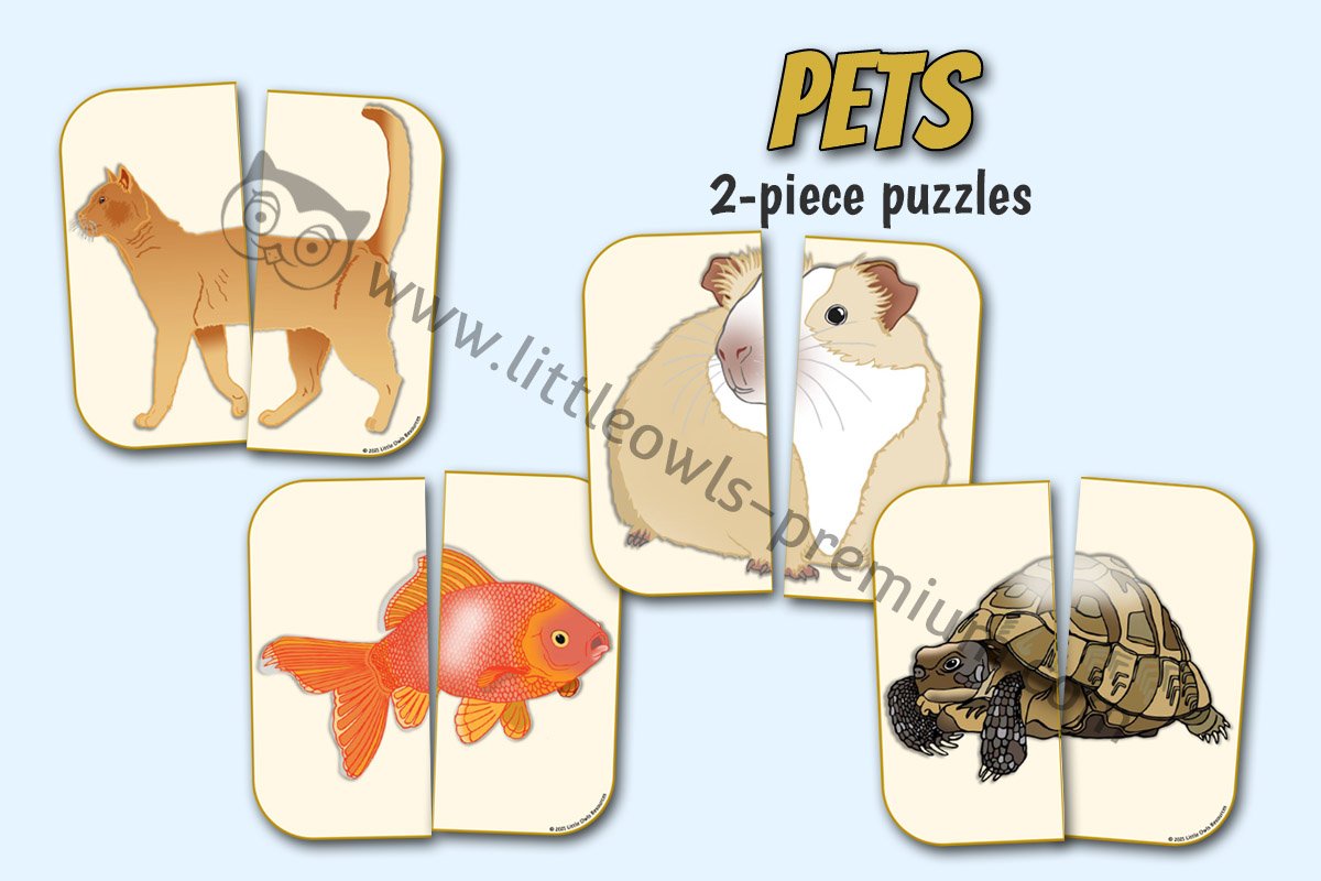 PETS 2-PIECE PUZZLES