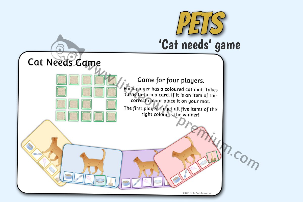 'WHAT DOES A CAT NEED?' GAME