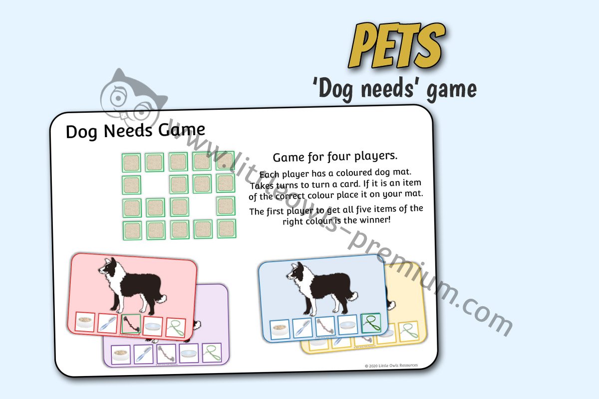 'WHAT DOES A DOG NEED?' GAME