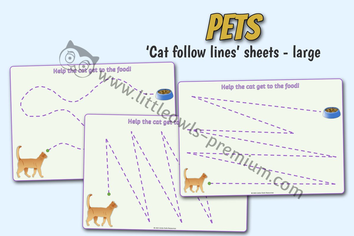 FEED THE CAT PENCIL CONTROL MATS