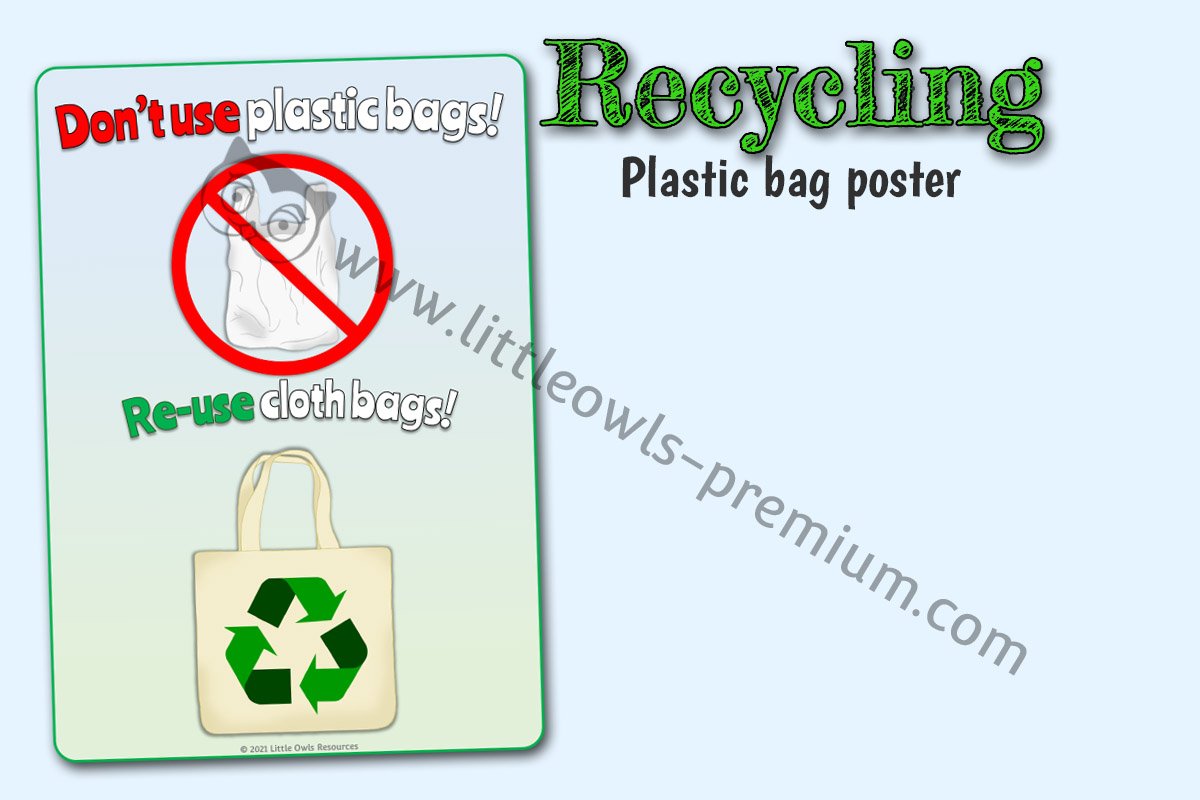 'DON'T USE PLASTIC BAGS!' POSTER