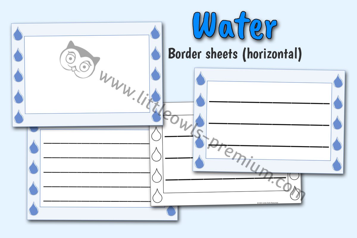 WATER - BORDER SHEETS (HORIZONTAL) 