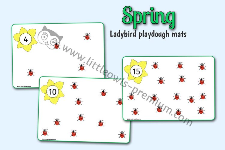 Ladybird Playdough & Loose-Parts Counting Mats cover