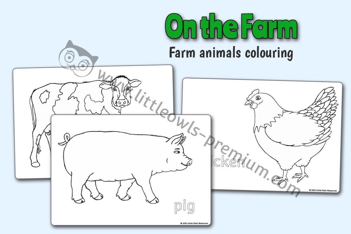 FARM ANIMALS COLOURING PACK