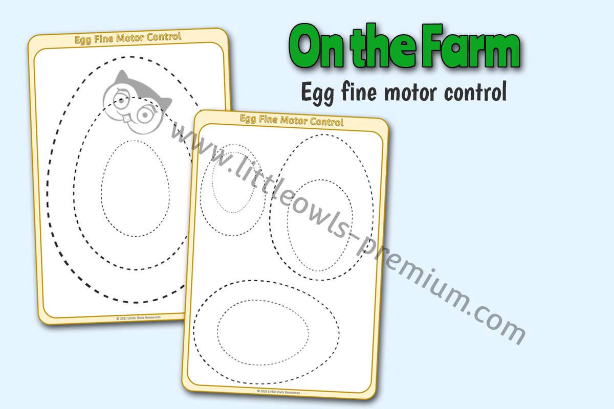 EGG DESIGN - FINE MOTOR CONTROL MATS/SHEETS