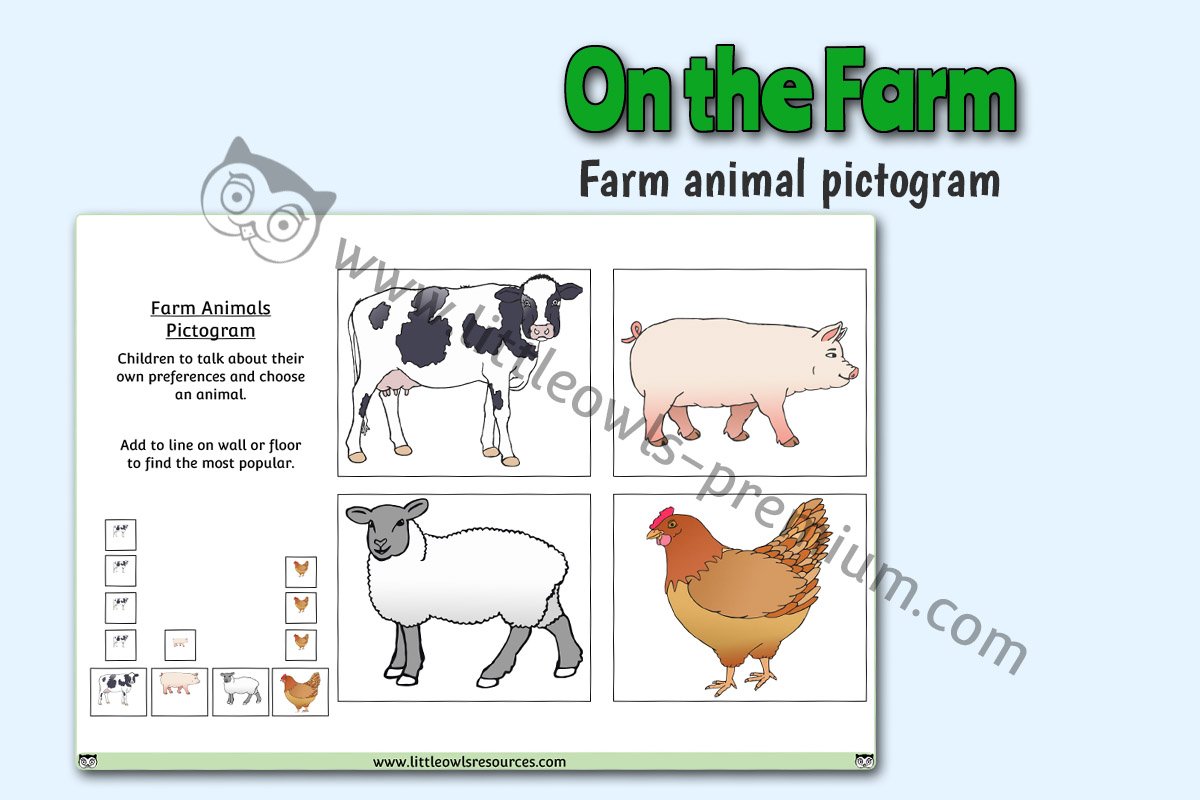 FARM ANIMAL PICTOGRAM CHART ACTIVITY