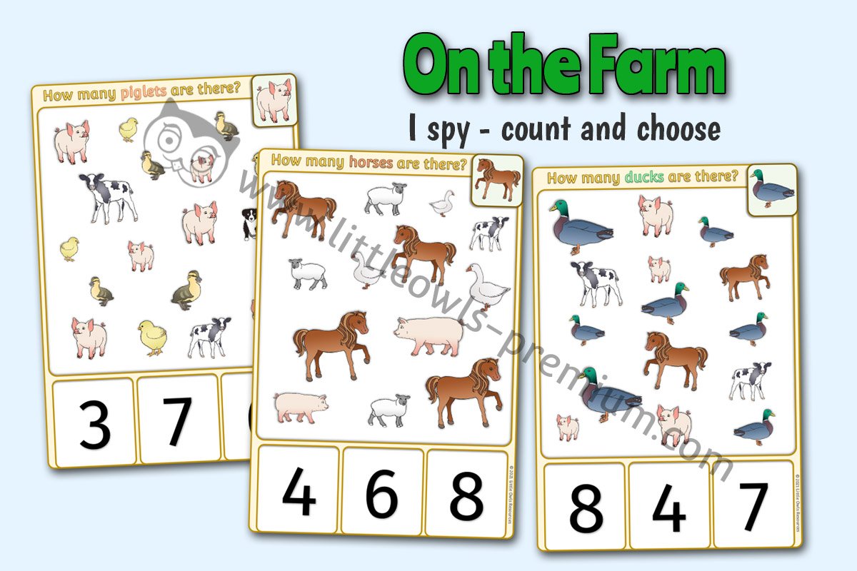 I SPY COUNT & CHOOSE - FARM ANIMALS