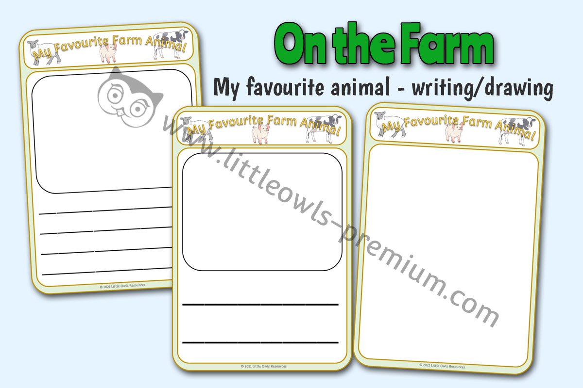 MY FAVOURITE/FAVORITE FARM ANIMAL SHEETS 