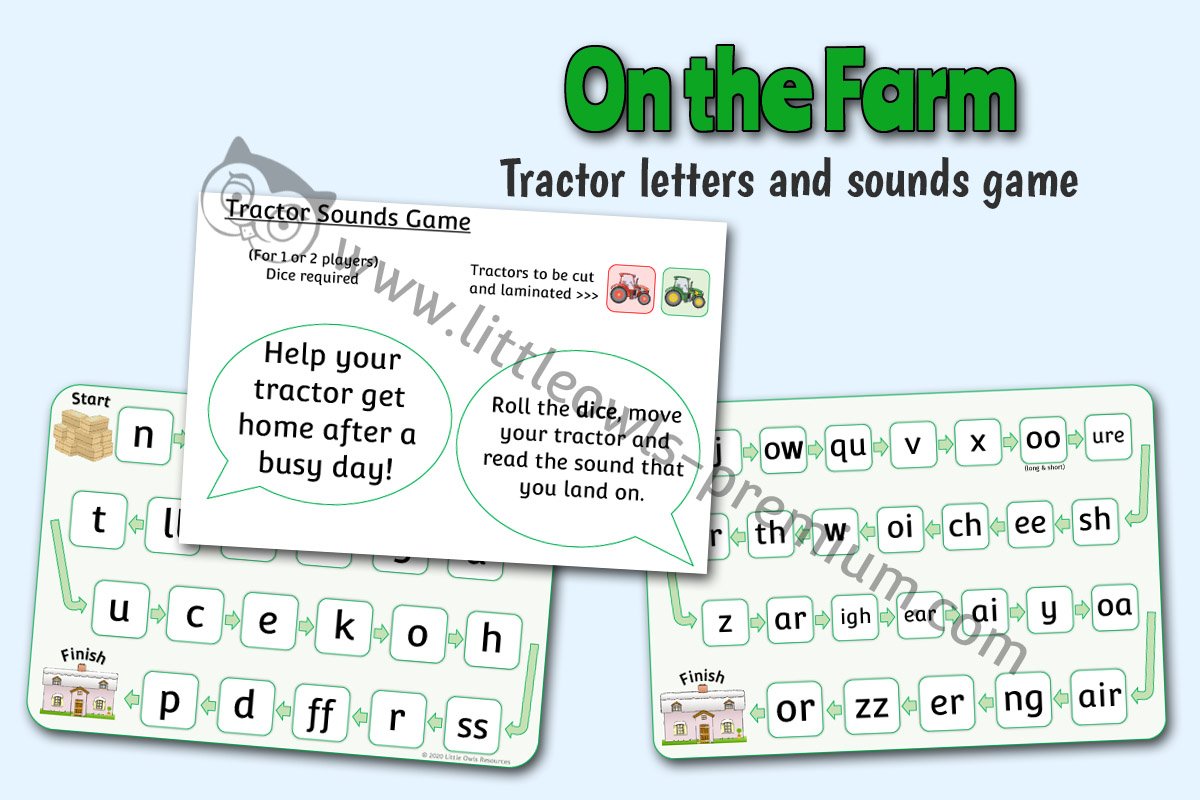 TRACTOR LETTERS AND SOUNDS GAME - PHASE 2 & 3 PHONICS (RECENTLY UPDATED!)