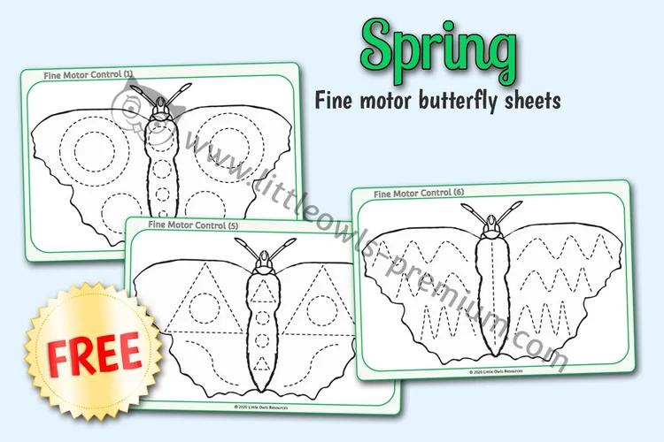 Fine Motor Butterflies — Free Sample — Free Access resource cover