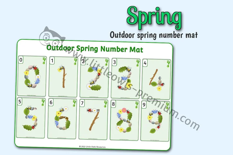 Spring Number Mat — Natural Items cover