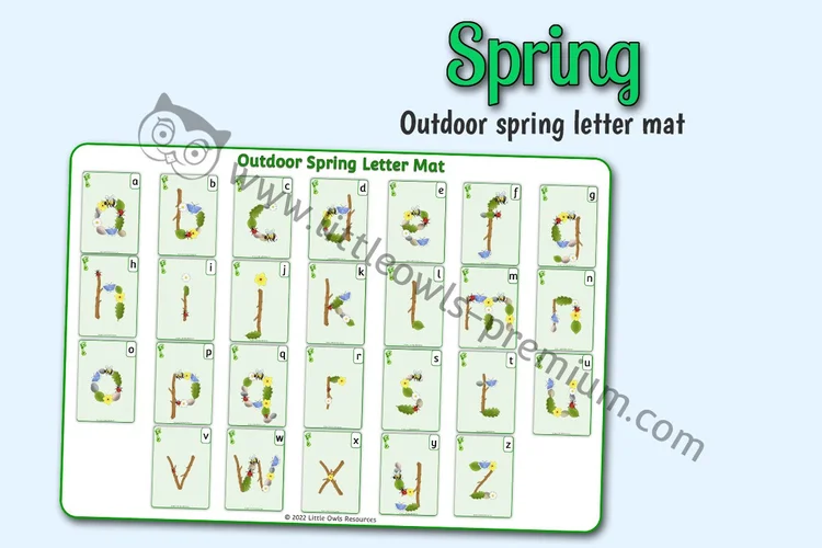 Spring Letter Mat — Natural Items — resource cover