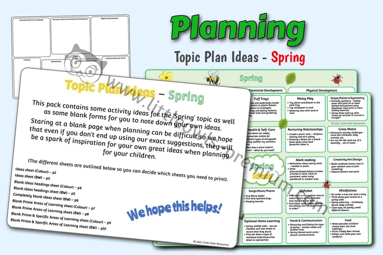 Spring — Topic Planning Ideas — resource cover