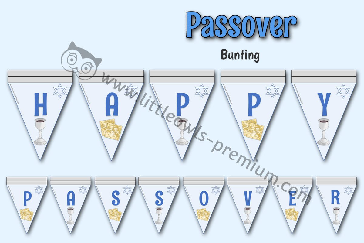 HAPPY PASSOVER - DISPLAY BUNTING