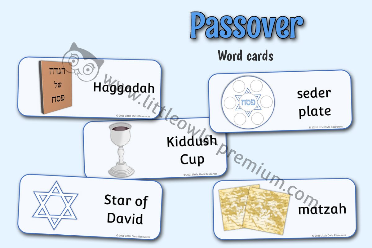 PASSOVER WORD CARDS