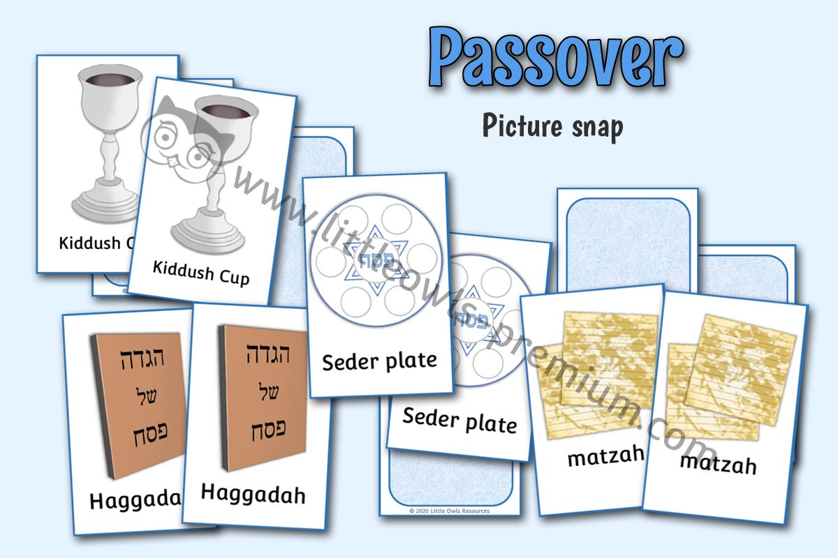 PASSOVER PICTURE SNAP CARDS