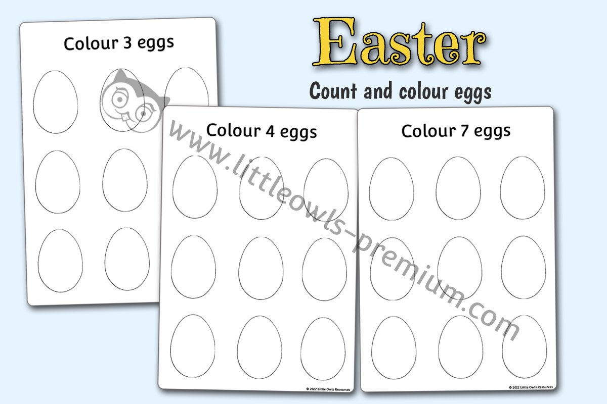 COLOUR & COUNT EGGS