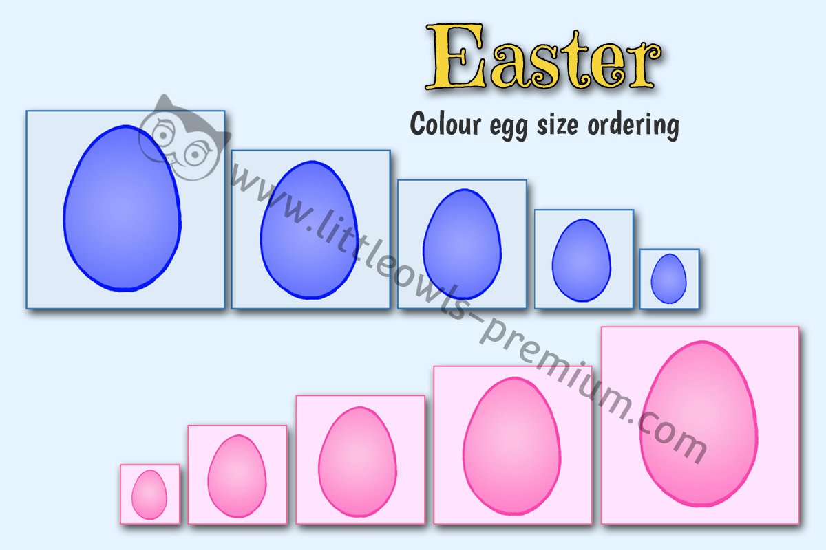 COLOUR & SIZE ORDERING EGGS