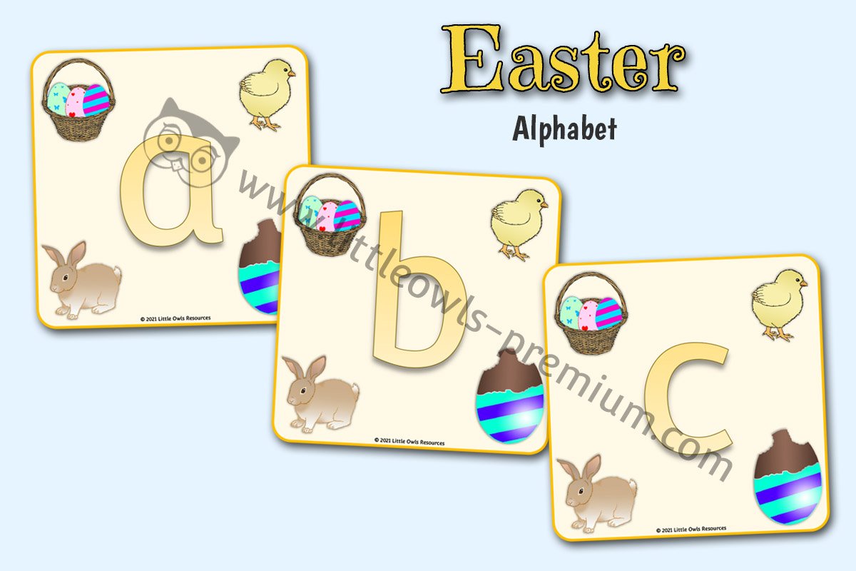 EASTER ALPHABET CARDS/DISPLAY 