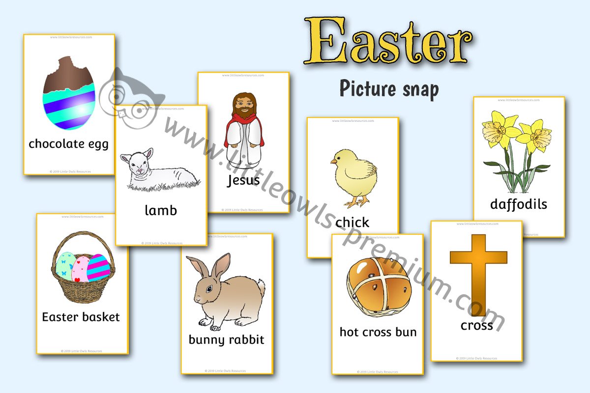 EASTER PICTURE SNAP CARDS