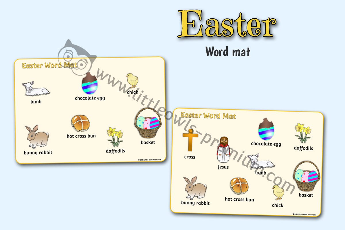 EASTER WORD MATS