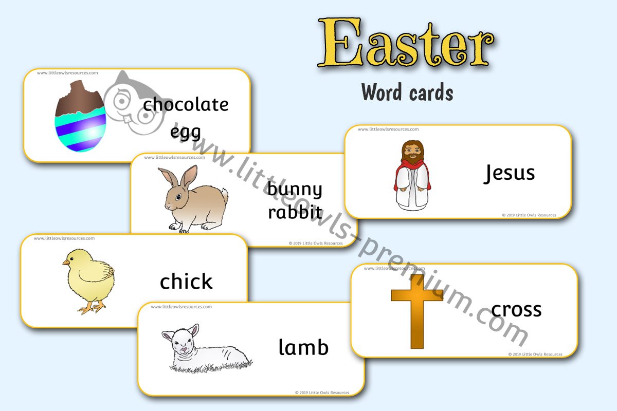 EASTER WORD CARDS