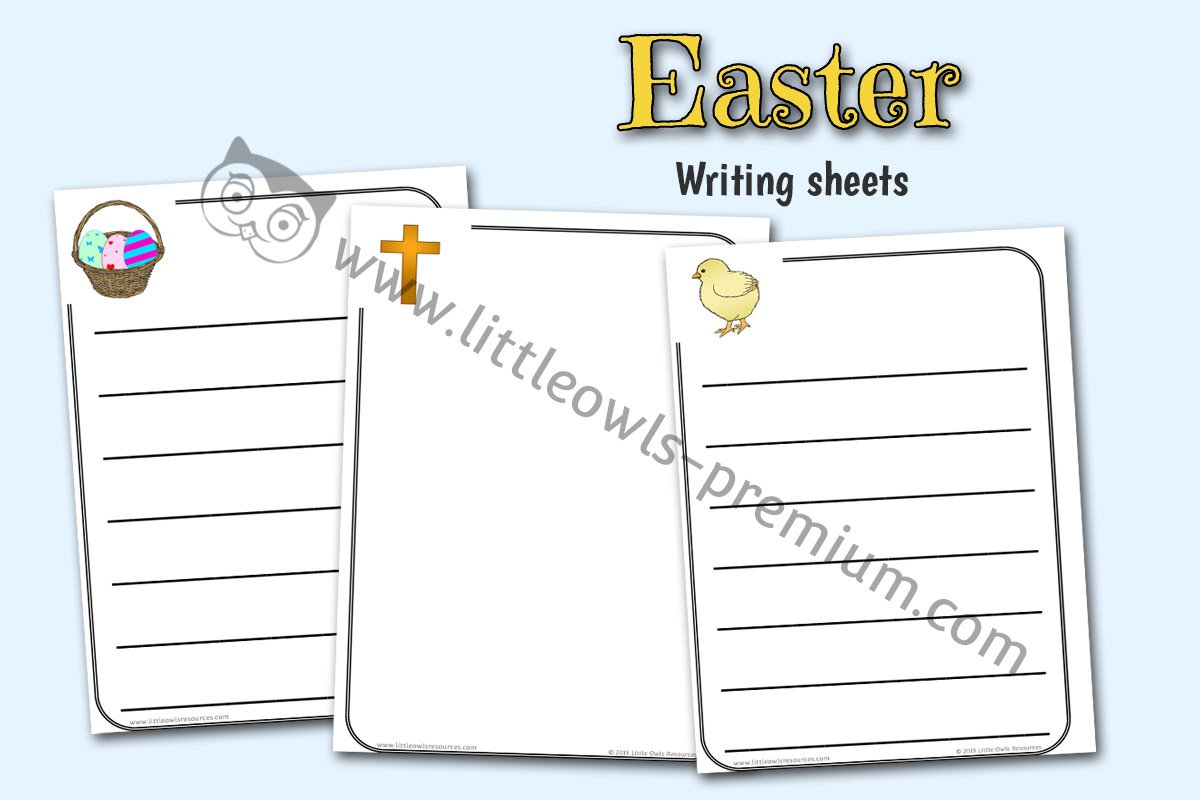 EASTER MARK MAKING/WRITING/DRAWING SHEETS