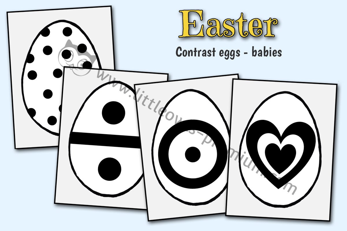 HIGH CONTRAST BLACK AND WHITE EGG PATTERNS