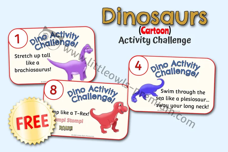 Dinosaur Movement Challenges — Cartoon Free Sample cover