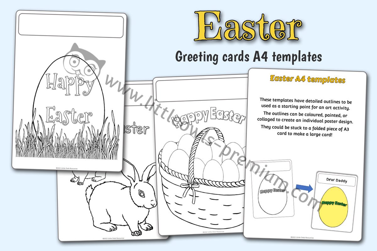 EASTER CARDS ACTIVITY - LARGE