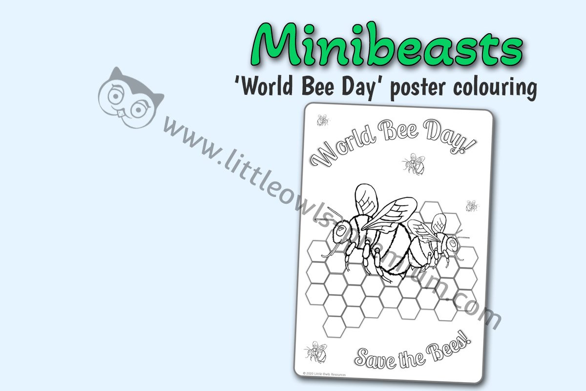 'WORLD BEE DAY!' COLOURING 