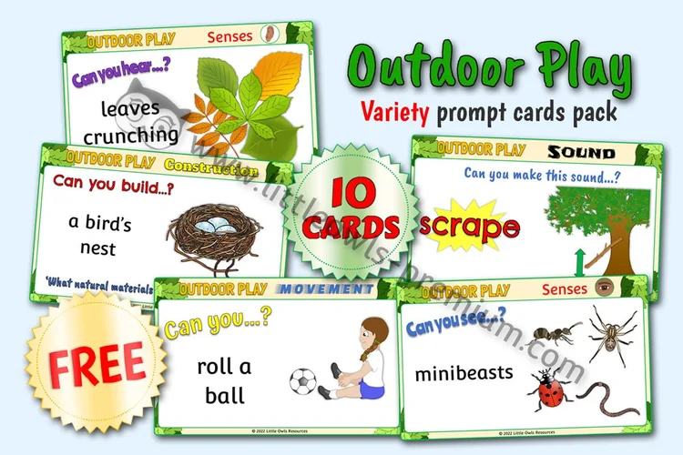 Outdoor Play — Variety Prompt Cards: Free Sample — resource cover