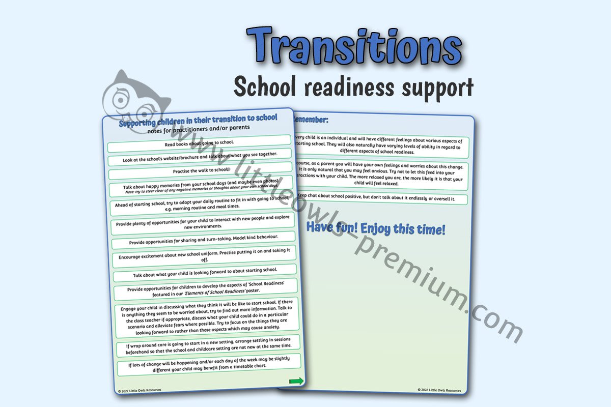 TRANSITIONS - School Readiness Support Info Sheet