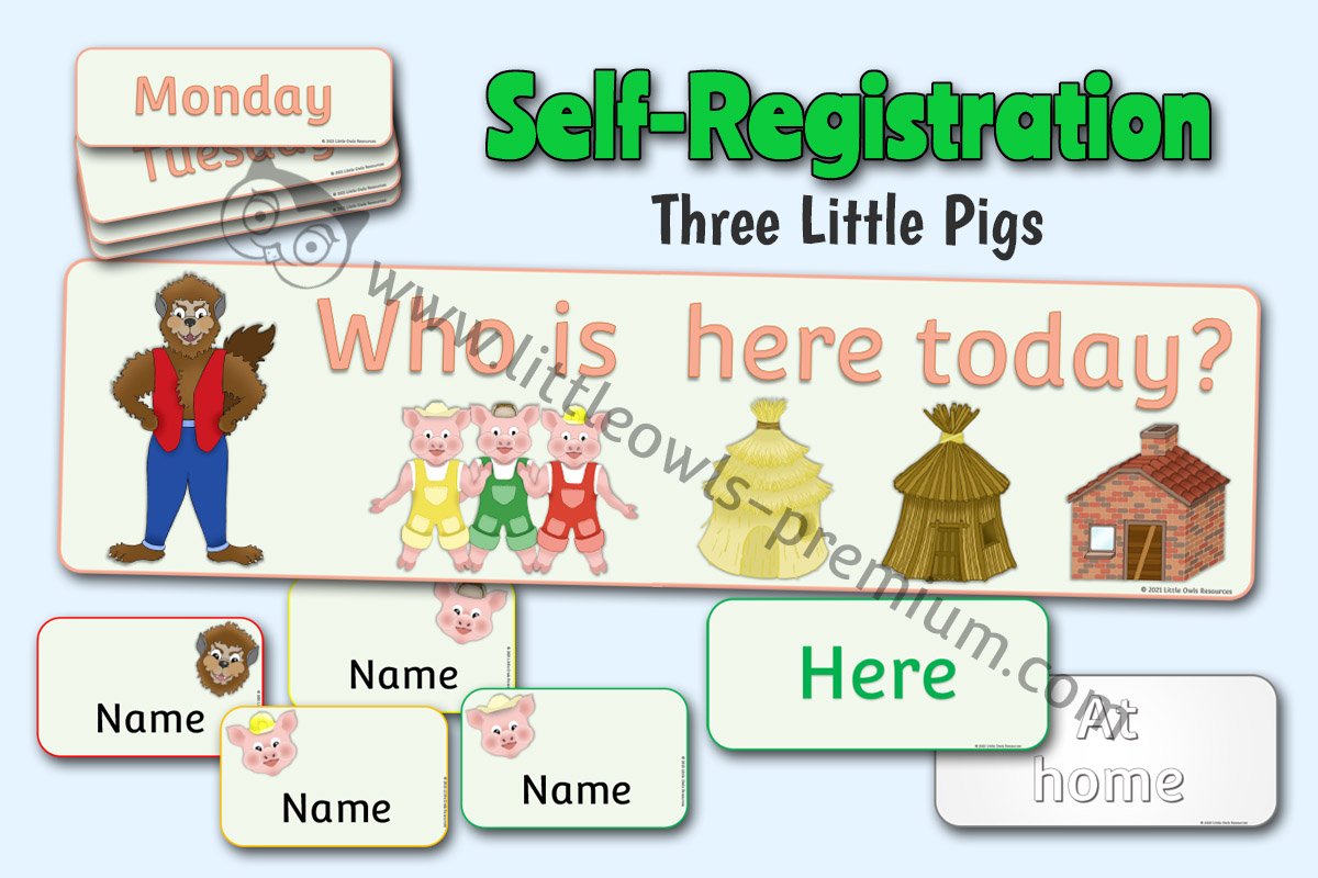 'THE THREE LITTLE PIGS' SELF REGISTRATION DISPLAY