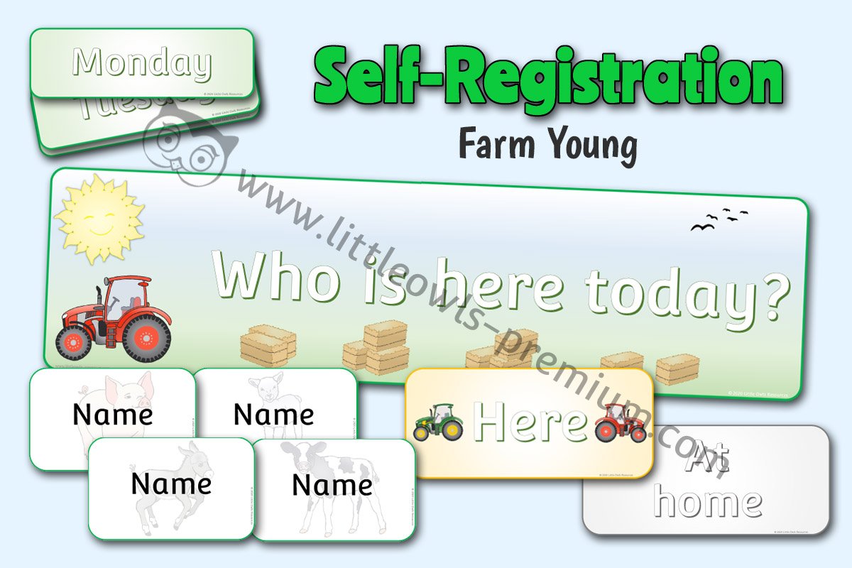 'YOUNG FARM ANIMALS' SELF REGISTRATION DISPLAY