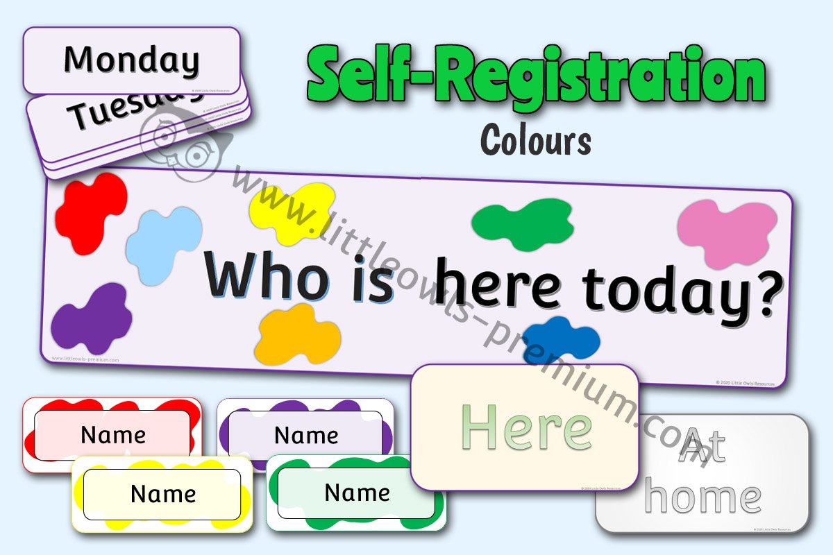 'COLOURS' SELF REGISTRATION DISPLAY