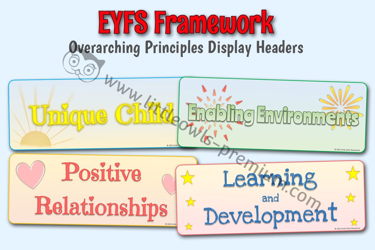 EYFS FRAMEWORK - Overarching Principles Display Headers